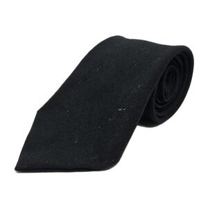 Smoothie Vintage Button-Down Neck Tie Black Solid Skinny Schreter‎